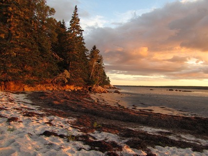 Port Joli Nova Scotia, sunset on the beach