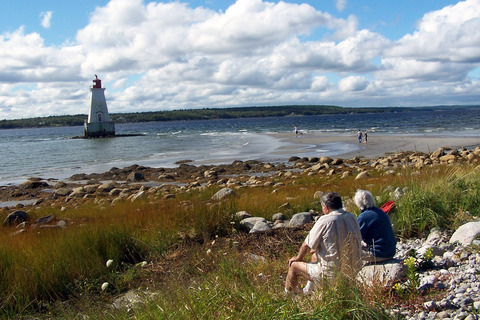 Sandy Point Lighthouse Beach in Shelburne Nova Scotia
