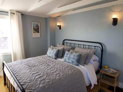 The Master bedroom at Harbour Tide House Nova Scotia