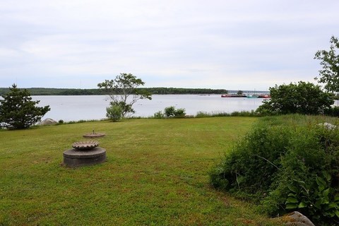 The garden at Harbour Tide House in Port Mouton Nova Scotia