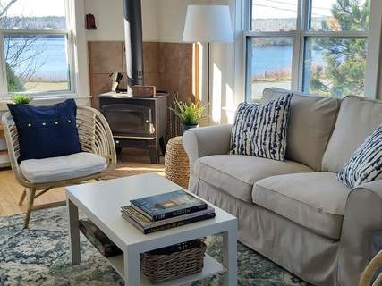 The living room at Harbour Tide House in Port Mouton Nova Scotia